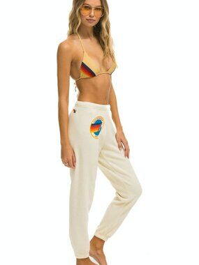 Aviator Nation Sweatpants in Vintage White, Size Medium. Excellent condition.